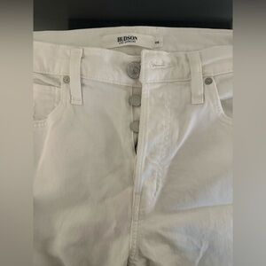 HUDSON white straight leg jean size 26